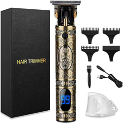 Cortapelos profesional para hombre, cortadora de pelo eléctrica Outliner kit Zero Gapped barba, recortadora inalámbrica en T recargable con 3 peines g precio