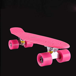 Gelory Penny Board - Monopatín completo mini retro para niños, adolescentes y adultos, con herramienta en T todo en uno para principiantes (rosa1) precio