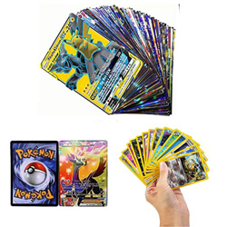 zhybac 100 Pokemon Card,Tarjetas de Pokemon,100 Piezas Pokemon Cartas, Pokemon Trading Cards, Juego de Cartas, Cartas Coleccionables,Trainer Cartas, C características