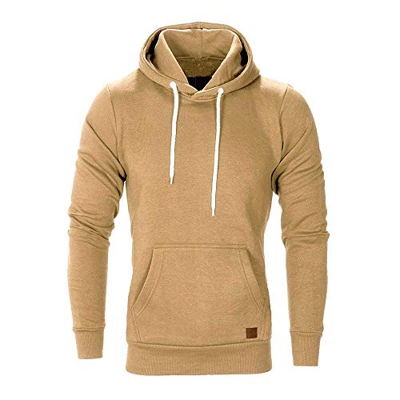 CNBOY Sudaderas con Capucha para Hombre Cosy Chaqueta Deportiva Sudadera con Cremallera Completa Hoodie Casual Jerséis Top Blouse (Caqui, M)