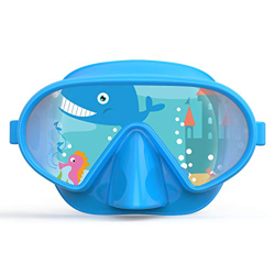 Fxexblin Gafas y Tubo Snorkeling Anti-Vaho Anti-Fuga Máscara de Buceo para niños (Sky Blue) características