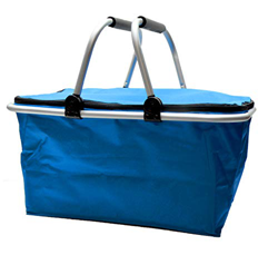 e-Best Cesta de la compra térmica con asas acolchadas, aislante, bolsa isotérmica, cesta de pícnic, bolsa térmica, nevera plegable, color azul precio