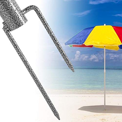 Umbrella Iron Anchor Beach Umbrella Heavy Duty Metal Ground Grass Auger Holder Stands Plastic Umbrella Bracket Outdoor Sombrilla Base Beach Umbrella U