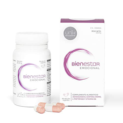 SUPLEMENTO PARA ANSIEDAD, ESTRÉS, ESTADO DE ÁNIMO – BIENESTAR EMOCIONAL – ASHWAGANDHA KSM-66 (100% orgánica) + AZAFRÁN + TRIPTÓFANO + CROMO + VIT B6 6 en oferta