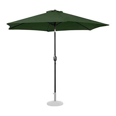 Uniprodo Sombrilla Grande Parasol De Jardín Uni_Umbrella_TR300GR (Pantalla Hexagonal De Ø 300 cm con Densidad De 180 g/m2, Inclinable, Color Verde)