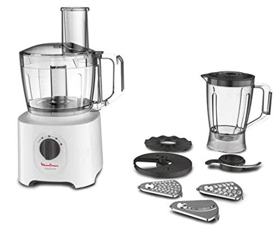 Moulinex FP2461 Easy Force Robot de cocina All-in-One, 6 accesorios para 25 funciones diferentes, capacidad del recipiente 1,4 l