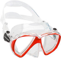 Cressi Ranger Mask Máscara de Buceo, Unisex Adulto, Transparente/Rojo, Talla única precio