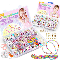 WinWonder Niños Bricolaje Conjunto de Cuentas,1150 PCS Pulseras Collares de Joyas para Niñas Cuentas para la Fabricación de Joyas para Niños características