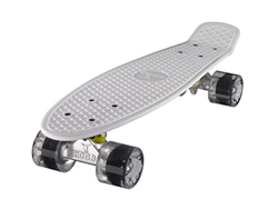 Ridge Skateboard 55 cm Mini Cruiser Retro Stil In M Klare Rollen Komplett U Fertig Montiert, Unisex, Blanco/Claro, 58 cm precio