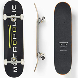 Metropollie Skateboard Completo, Monopatín para Niños Niñas Adolescentes Adultos Principiantes, Tabla de 7 Capas 100% Madera de Arce Canadiense, Rodam precio