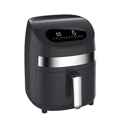 mewmewcat Freidora de Aire Caliente 3 L, 1000 W, Air Fryer, Freidora sin Aceite con Olla Antiadherente, Pantalla Digital LED, Botón, Temporizador, Reg precio