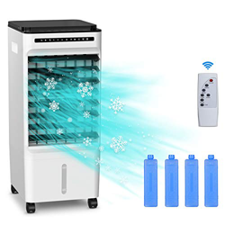 Aires Acondicionados móviles, MELOPHY Aire acondicionado portatil, Aire Refrigerador mit 3 Velocidades, Climatizador con Ruedas y Tanque de Agua, Enfr características