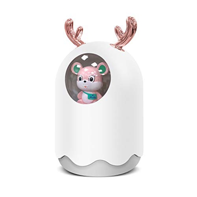 Putron Humidificador Mini, Humidificador de Aire para Bebé, 300ML Mini Humidificadores Ultrasónicos con Vistoso Luz de noche, Apagado Humidificador de