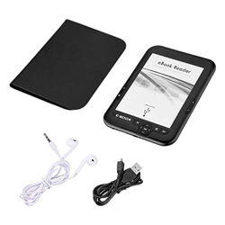 CHICIRIS E-Reader portátil de 6 Pulgadas con Pantalla de Tinta electrónica de resolución 800x600 167DPI E-Book con Cubierta Negra(Negro 16g) características