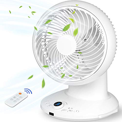 Ventilador de Mesa/ Escritorio Potente, Ventilador Circulación del Aire Silencioso con 4 Velocidades,3 Modos, Control Remoto, 430°Girar, Temporizador  precio