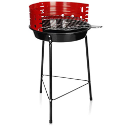 com-four® Parrilla - Parrilla de carbón con Parrilla Ajustable - Parrilla Redonda para jardín, Camping, Festival y terraza en oferta