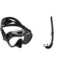 Cressi F1 Mask Máscara Monocristal Tecnología Frameless, Unisex, Negro, L + Corsica EG268550, Tubo Respiradores para Apnea, Snorkeling,Pesca Bubmarina precio