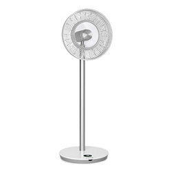 Klarstein Whisperwind - Ventilador vertical, Batería de iones de litio, Flujo de aire 1.531 m³/h, 3 vientos, 12 velocidades, Oscilación, 30 W, Mando a características