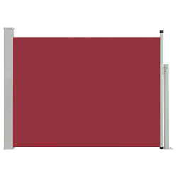 vidaXL Toldo Lateral Retráctil para Patio Pantalla de Terraza Mampara Parasol de Exterior Jardín Tela de Lona PU Rojo Soporte de Hierro 120x500 cm características