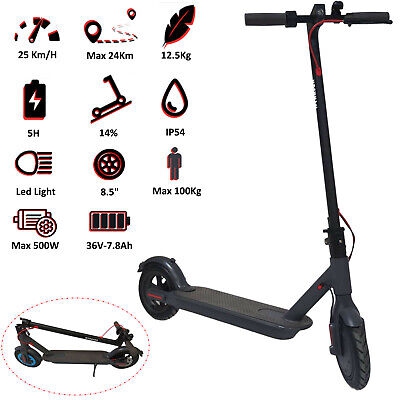 Dynasun M365 Scooter Patinetes eléctrico plegable de aluminio Max 500w 7.8Ah