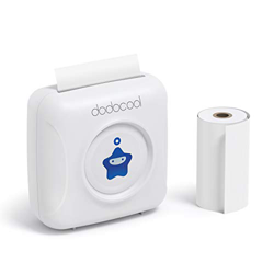 dodocool Mini Impresora Térmica Movil Inalámbrica Pequeña Bluetooth Impresora Fotográfica Móvil para Teléfonos para Teléfono Móvil Android iOS (Blanco precio