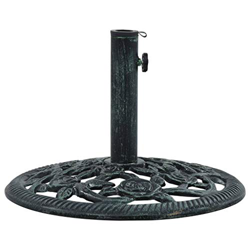 Festnight Base de Sombrilla de Hierro Fundido Pie de Sombrilla Soporte para Parasol de Jardín Verde 9 kg 40 cm en oferta