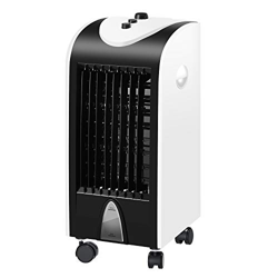 Famgizmo Climatizador Evaporativo Portátil, Función de Enfría, Ventila y Humidifica, 3 Velocidades, Deposíto de Agua 4L, Oscilación automática, 2 Caja en oferta