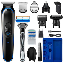 SUERW Maquina Cortar Pelo, 5 en 1 Profesional Cortapelos Hombre de Precisión Hombres Cortadora de Barba, Impermeable con 1 Peine Guía Ajustable y Conj en oferta