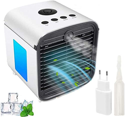 Mini Aire Acondicionado Portátil Mini Enfriador de Aire Air Cooler Acondicionador de Aire Móvil Ventilador Climatizadores Evaporativos 3 Velocidades 7 precio