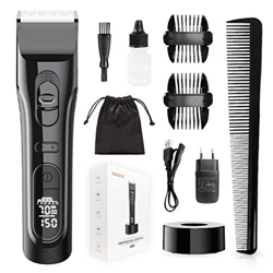 Cortadora de Cabello Profesionales para Hombres y Niños Recortadora de Pelo Recargable Inalámbrica Afeitadora de Barba Eléctrica Set de Corte de Pelo  en oferta