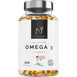 Omega 3+Vitamina E. Alta dosis de ácidos grasos Omega 3, 2000mg.Alta concentración de EPA–DHA.Efecto antiinflamatorio y antioxidante. Complemento alim características