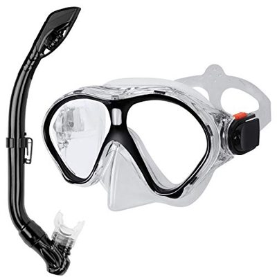 Gintenco Buceo Snorkel y Máscara de Antivaho Gafas de Natación para Adultos Unisex Buzo Natación Bucear Equipo de Buceo Máscara de Ajustable Amplio án