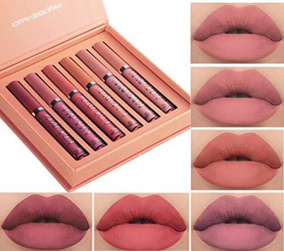 Richaa Lápiz Labial Líquido, 6pcs Pintalabios Mate Labiales Líquidos Barra de Labios Mate Colores Labiales Mate Larga Duracion - Regalo San Valentín, 