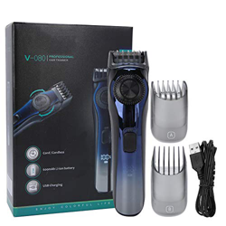 cortapelos hombre Cortapelos USB Trimmer Pro Inalámbrico Cortador de cabello para barba y cuerpo Kit de arandela de peluquero con 4 peines guía y cepi características