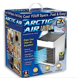 YQ Arctic Air Air Cooler X2, Tres en uno para enfriamiento y humidificación y purificación de Aire, conexión USB fácil de Transportar, iluminación Noc en oferta