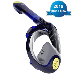 WIN Máscara de Buceo, Máscara de Snorkel Máscara para Buceo 180 ° Tecnología Panoránica, con Soporte de Cámara Desmontable, Impermeable Anti-Fuga Tama en oferta