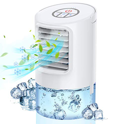 Nuaer Enfriador de Aire, Mini Aire Acondicionado Personal, Enfriador evaporativo portátil 3 en 1, Ventilador de Escritorio con Temporizador de 2 h / 4 en oferta