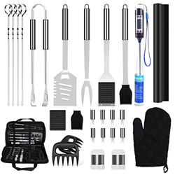 Utensilios Barbacoa Accesorios Barbacoa 27PCS Kit Barbacoa Set Acero Inoxidable para Camping Barbacoa Juego Completo de Utensilios para Barbacoa al Ai precio