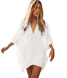 Vestidos de Playa Pareos Playeros Cuello V Boho Vestido Playa Mujer Kaftan Caftanes Bluson Tunica Blusas Playa Piscina Ropa de Baño Playero Ropa de Pl características