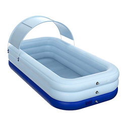 Lixada Automática Piscina Inflable, Piscina Inflable Resistente al Sol, Balsa Flotante,Toldo Extraíble precio