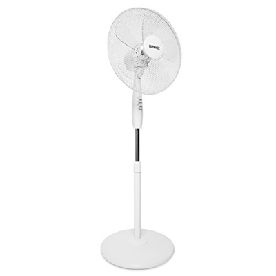 Duronic FN30 Ventilador de Pie con Hélice de 45 cm y 60 W de Potencia - Oscilante - 3 Velocidades - Altura Regulable de 119 cm a 127 cm - Ventilador d