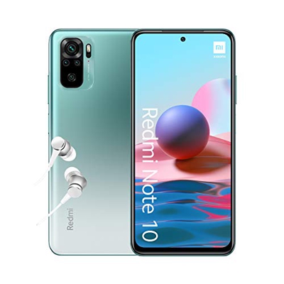 Xiaomi Redmi Note 10 - Smartphone 4+128GB, 6,43” pantalla AMOLED DotDisplay, Snapdragon 678, Cámara cuádruple de 48 MP, 5000mAh, Verde Lago (versión E