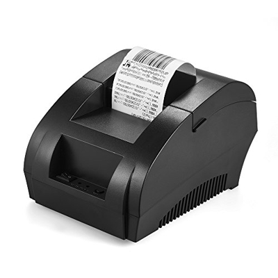 KKmoon - Impresora térmica de códigos de tiques en 58 mm de Papel,POS-5890K 58mm Recibo de Impresora USB Bill Ticket POS Cajón de Efectivo Restaurante