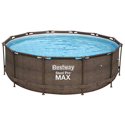 Bestway p61875ass18 Piscina, 9150 L, marrón, 366 x 366 x 100 cm en oferta