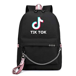 Mochila TIK Tok con Conector USB para Auriculares Mochila Casual TIK Tok Mochila para portátil Mochila para jóvenes en oferta