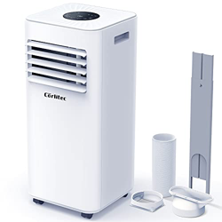 Corlitec Aire acondicionado portátil, 9000 BTU 3 en 1, deshumidificador, ventilador de refrigeración, con pantalla digital y mando a distancia, para h características