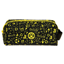 Borussia Dortmund BVB-Faulenzermäppchen groß Estuche, Unisex niños, Amarillo y Negro, Talla única características