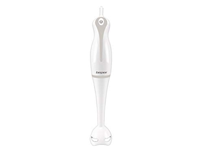 Beper P102FRU001 Batidora de inmersión, 250W, Cuchilla doble de acero inoxidable, Cuerpo de ABS, Botón único, Mango ergonómico, Cable de 110 cm, Blanc