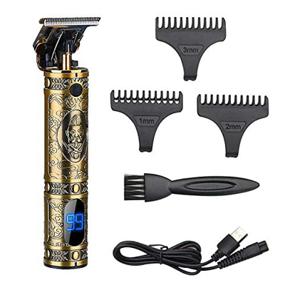 Xmansky Cortapelos Hombre Recortadora Eléctrica Maquina Cortar Pelo Profesional Impermeable con Pantalla Digital LCD Maquina Afeitar Barba de Precisió