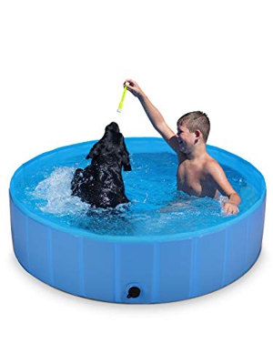 ShinePick Piscina para Perros, Bañera para Perros, PVC Bañera Mascotas Plegable Antideslizante y Resistente al Desgaste, Desmontables Portatil Regalo 